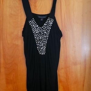 Rock & Republic Medium black studded tank top.